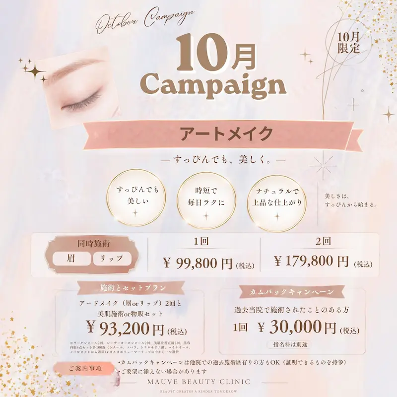 アートメイク（2026年10月キャンペーン）